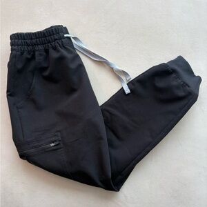 Black Uman Relaxed Jogger Scrub Pant - XS petite
